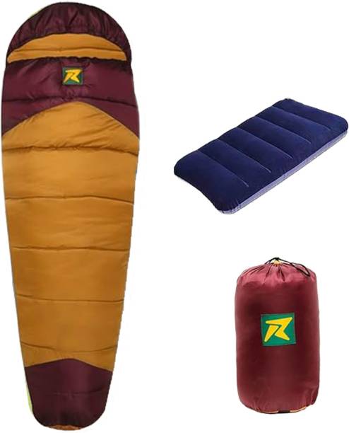 Rocksport Camplite 10°C to 20°C Sleep Bag For Camping and Traveling (Maroon/Brown,1kg) Sleeping Bag