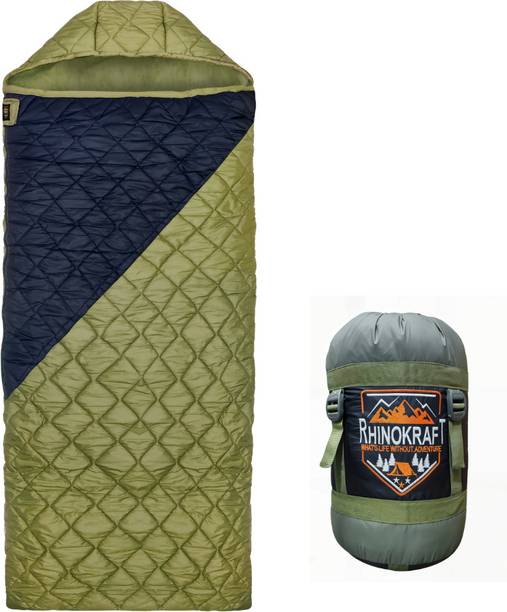 RHINOKraft Quilted Rectangular | Suede-Lined for 0°C Warmth | Fits Up to 6ft Tall | Sleeping Bag