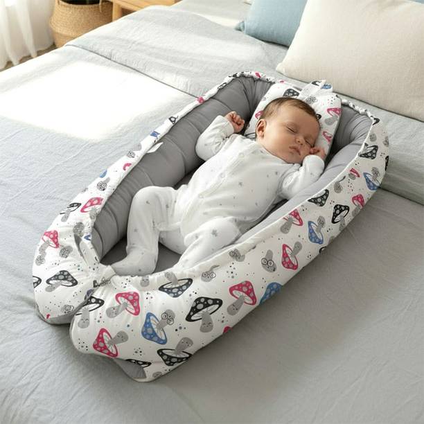 StarAndDaisy Baby Nest Sleeping Bed Cotton Design Soft and Comfortable Baby Bed with Pillow Standard Portable