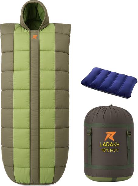 Rocksport Ladakh -10°C to 0°C Mummy Sleeping Bag for Adult with Air Pillow Camping Sleeping Bag