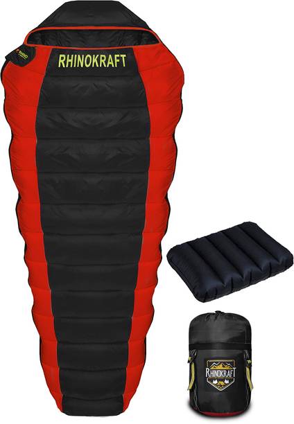 RHINOKraft Bigoty Red Camping, Travelling, Light Weight and Pillow Sleeping Bag