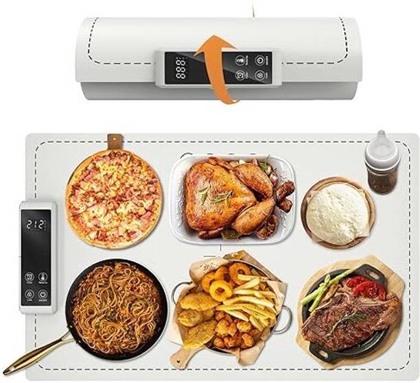 Burmy Electric Food Warmer - 250 W | Roll Up Silicon Heating Mat Slow Cooker