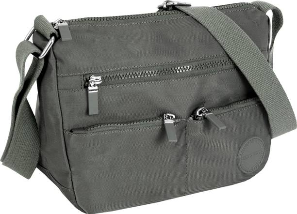 Grey Women Sling Bag Lightweight Multipacket Crossbody Bag for Women