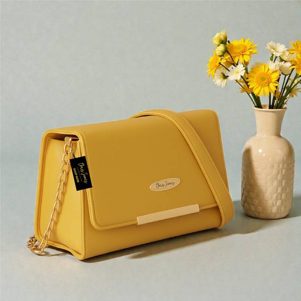 Yellow Women Sling Bag Yellow brand fitting gorgeous elegant slingbag women