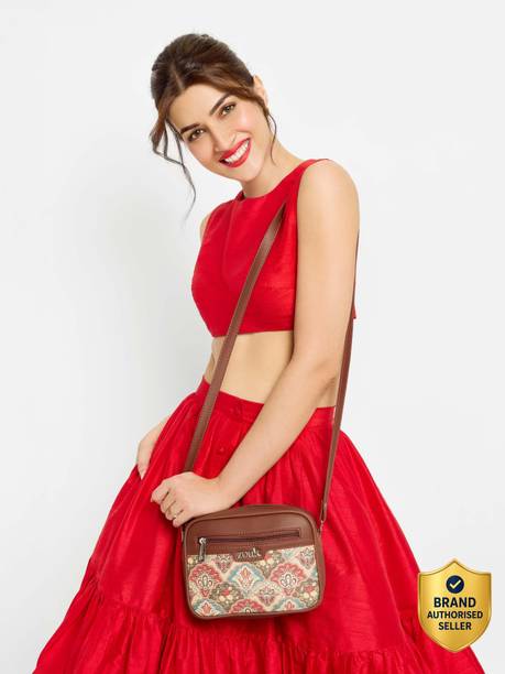 Multicolor Women Sling Bag for women Handmade Bags for Females Vegan Leather and Indian Fabric