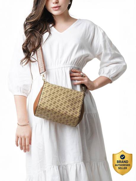 Beige Women Sling Bag Mono LL Cherry HZ Slingbag