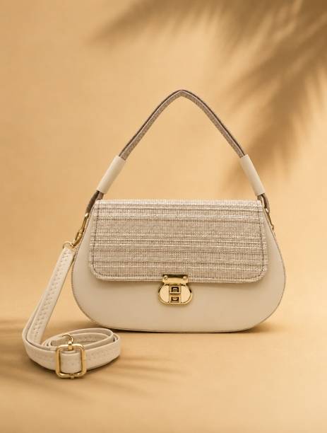 Beige Women Sling Bag Aura weave