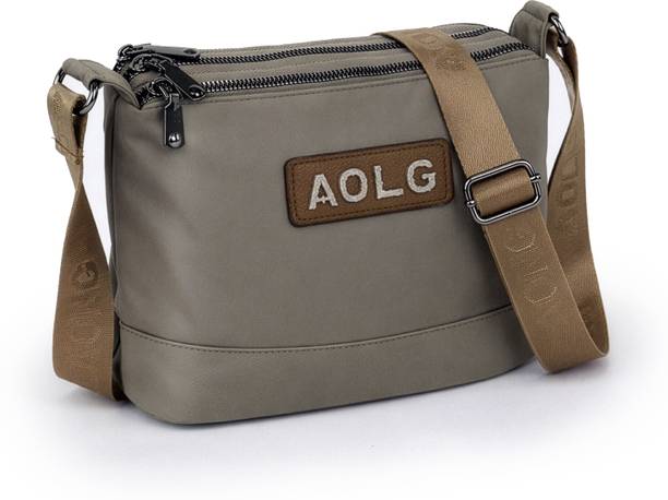 Beige, Grey Women Sling Bag Crossbody Bag with Multi-Compartment for Women
