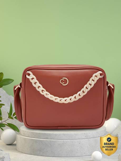 Tan Women Sling Bag Perline Sling Bag | Handbag for Women | Tan (Medium)