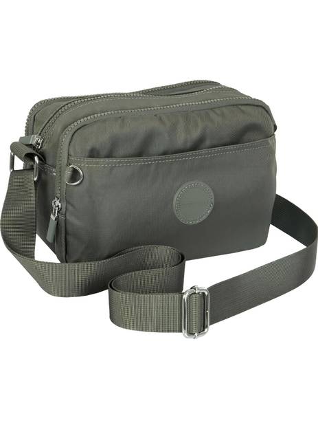 Grey Women Sling Bag Multipocket Nylon Sling Cross Body Travel Messenger One Side Shoulder Bag