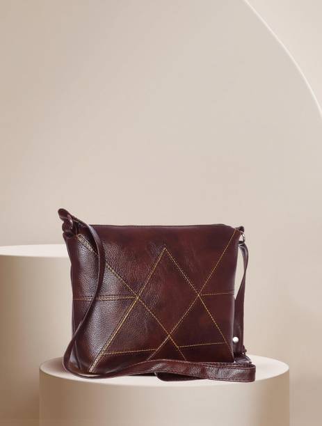 Brown Women Sling Bag - Extra Large SB-01-American Stitch Sling Dark Brown
