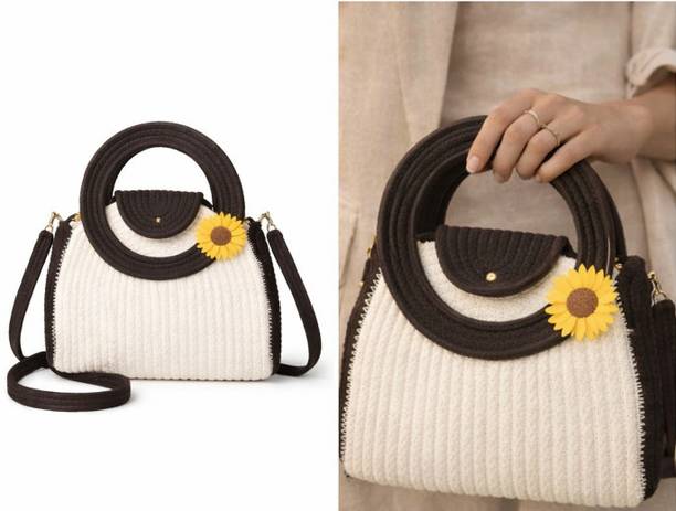 White Women Sling Bag PREMMIUM SLING BAG WHITE & BLACK