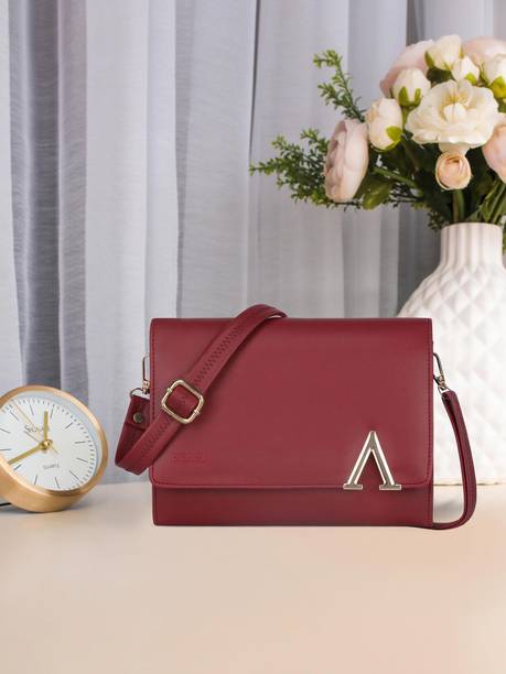 Maroon, Pink, Multicolor, Grey, Brown, Black, Beige Women Sling Bag women's sling bag with shoulder strap and 8 pocket