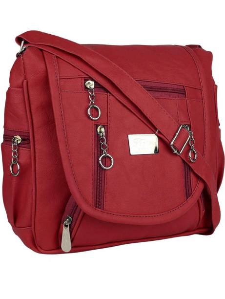 Maroon Women Sling Bag - Medium Solid