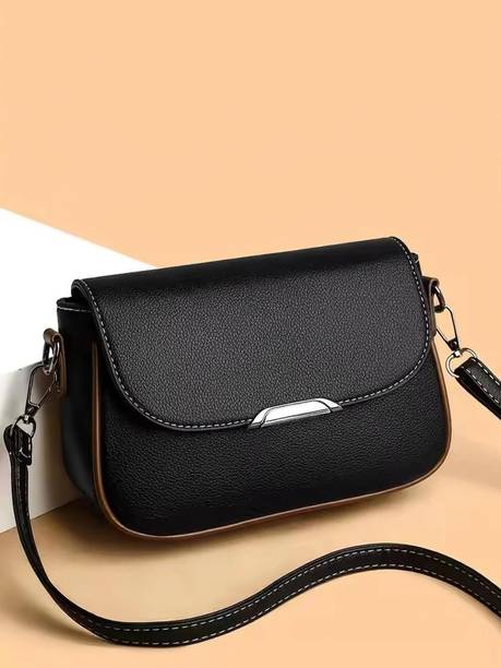 Black Women Sling Bag Women's stylish All-Match Small Square Sling Bag