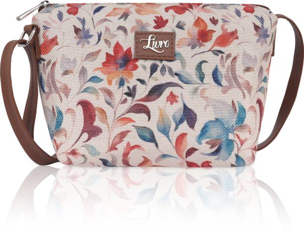 Beige Women Sling Bag Stylish Crossbody Vegan Leather Jute Purse for Ladies & Girls