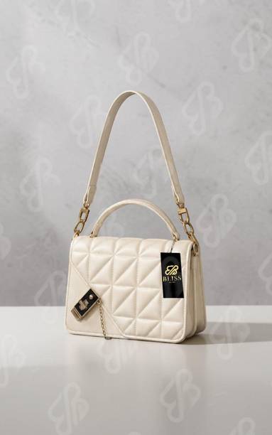 White Women Sling Bag Graceful Fashionable Cream Women Slingbags Trendy Attractive