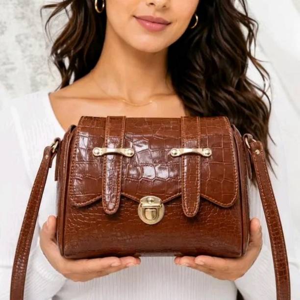 Brown Women Sling Bag ASHIV