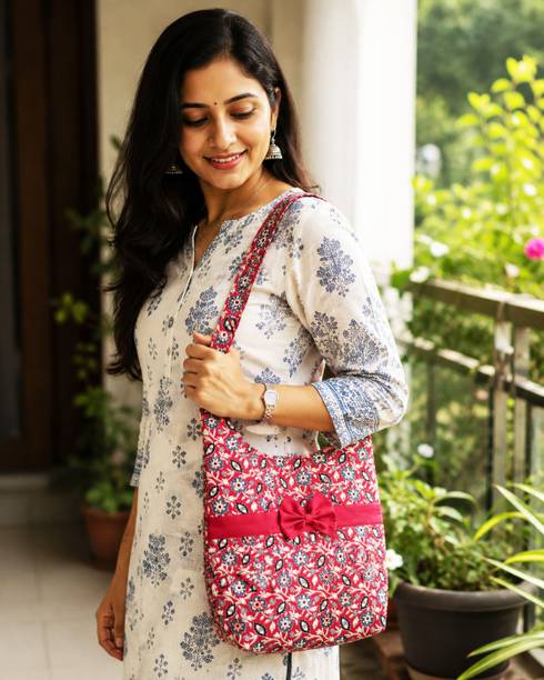 Pink Women Sling Bag PINK HAND BAG 14 INCH