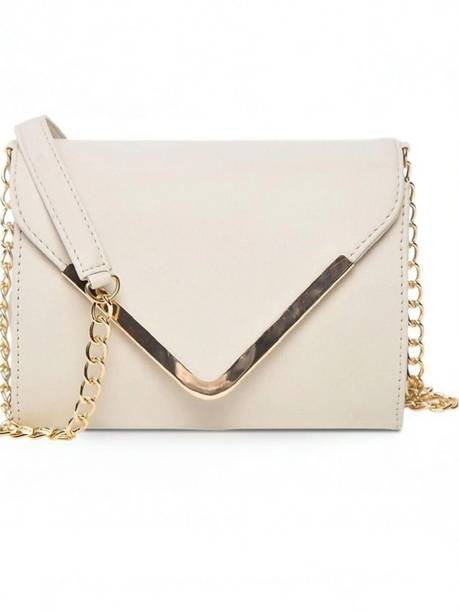 Beige Women Sling Bag For Women With Adjustable strap (2L Capacity,1 Compartemnt)
