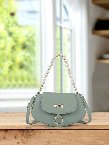 Green Women Sling Bag stylish cross body adjustable strap simple and unburdened
