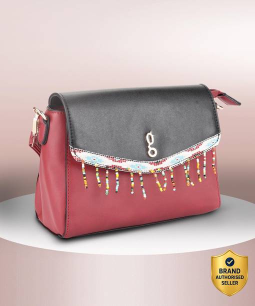 Black, Maroon Women Sling Bag - Mini Y