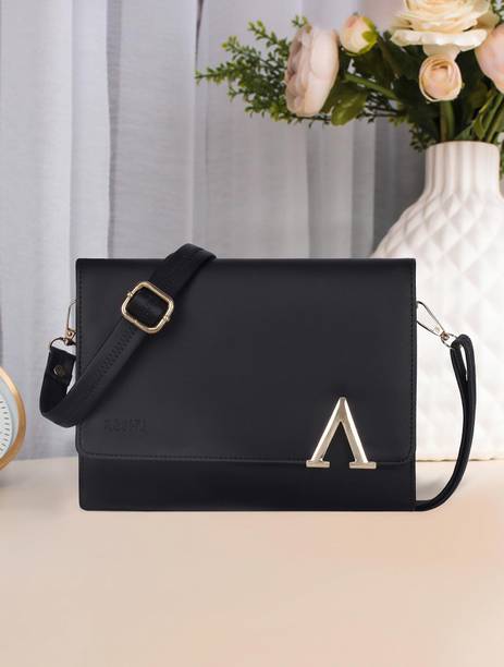 Black Women Sling Bag women's sling bag with shoulder strap and 8 pocket