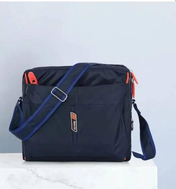 Blue Men & Women Sling Bag Unisex Messenger: Water-Resistant, Durable, Adjustable Shoulder Strap