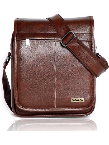 SAFARIGO Brown Men Sling Bag Vegan Leather sling bag for men