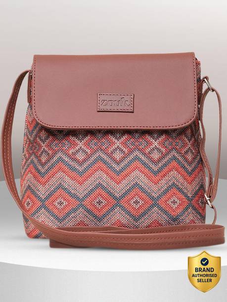 Multicolor Women Sling Bag Gwalior Weaves Flap Sling Bag