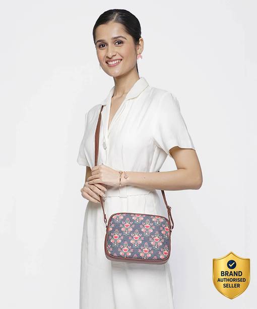 Multicolor Women Sling Bag Vegan Leather and Indian Fabric Slings - Side Bags for Mobile Phones and Wallets