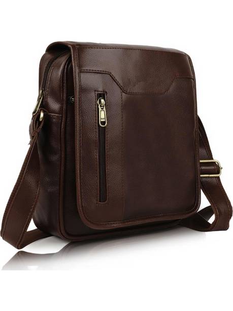 SAFARIGO Brown Men Sling Bag Vegan Leather for men