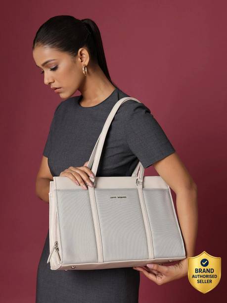Grey Women Tote Color-blocked Commuter Tote bag