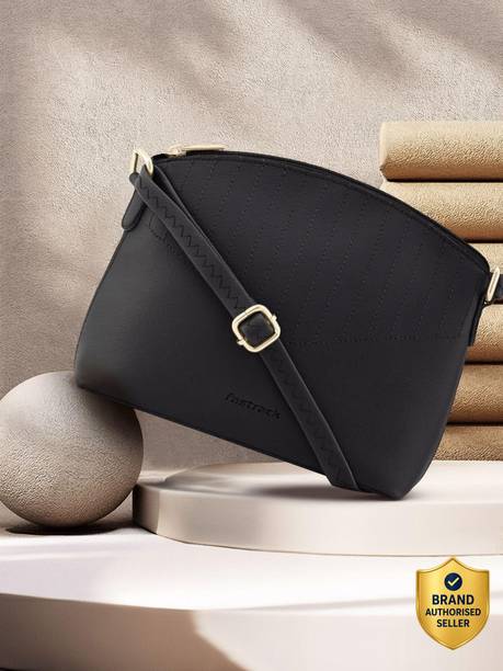 Fastrack Black Women Sling Bag Solid