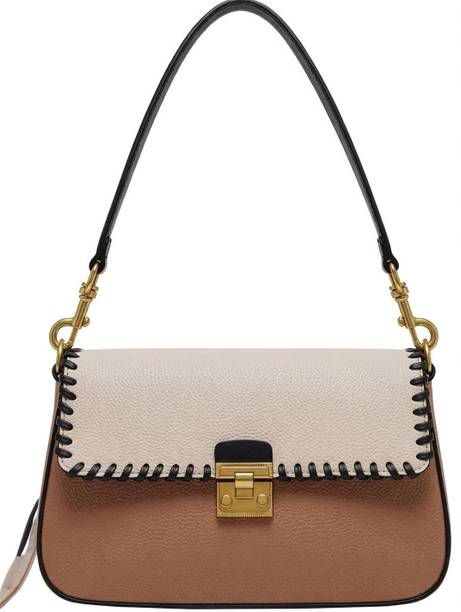 Beige Women Sling Bag Women's Brown Radzo Buckle Sling Bag
