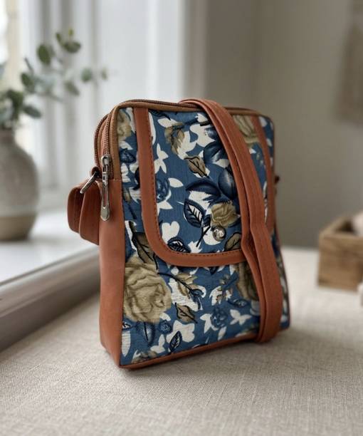 Blue, Clear, Multicolor Women Sling Bag Multicolor Women Sling Bag - Medium Floral Printed Sling Bag for Women