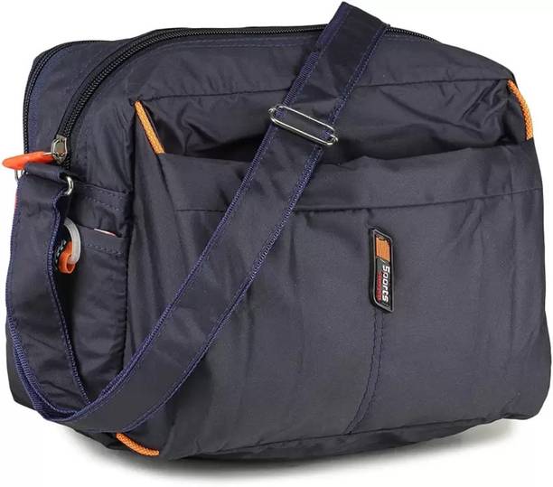 Blue Men & Women Sling Bag Unisex Messenger: Water-Resistant, Durable, Adjustable Strap