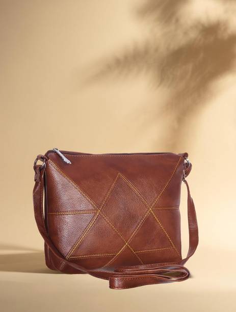 Tan Women Sling Bag - Extra Large SB-01-American Stitch Sling Tan