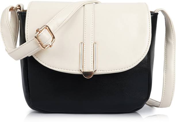 Black Women Sling Bag Girls Shoulder Bag Saddle Style Adjustable Strap Magnetic Snap Crossbody Bag