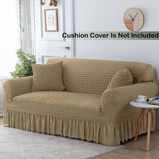 lukzer Polyester Checkered 1 Seater Sofa Cover