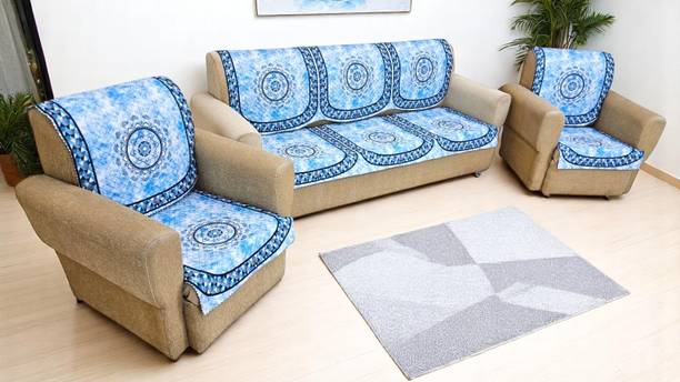MHF Velvet Abstract 3+1+1 Seater Sofa Cover