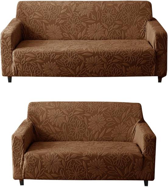 HOUSE OF QUIRK Jacquard 3+2 Seater Sofa Plain Cover