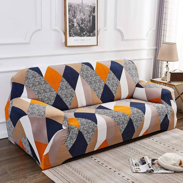 EASTTARDOMM Polyester Abstract 3 Seater Sofa Cover