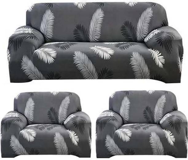 shringoori creations Polyester Floral 3+1+1 Seater Sofa Cover