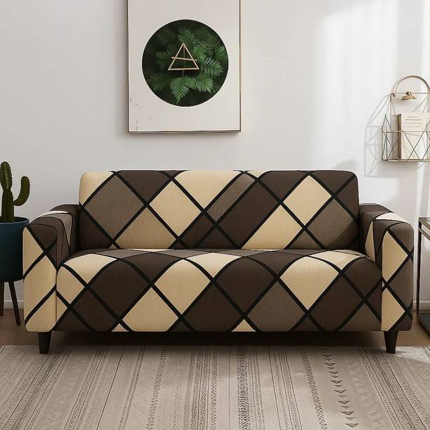 Sidhivinayak Handloom Polyester 3 Seater Sofa Checkered Cover