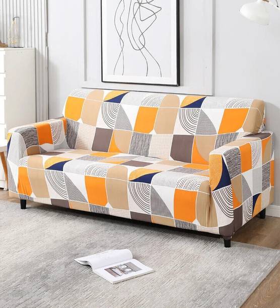 FurShine Polyester Abstract 3 Seater Sofa Cover