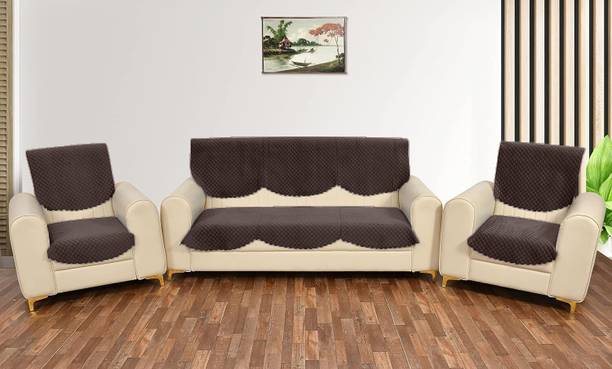 EASTTARDOMM Velvet Geometric 3+1+1 Seater Sofa Cover