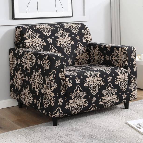 FurShine Polyester Checkered 1 Seater Sofa Cover