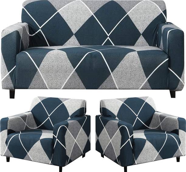 FurShine Polyester Abstract 3+1+1 Seater Sofa Cover