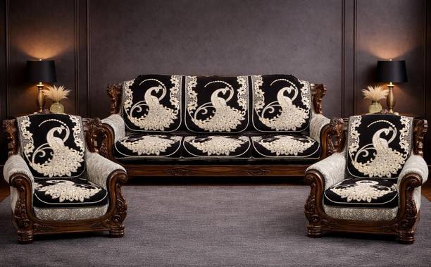 COVERLUXE Cotton 3+1+1 Seater Sofa Animal Cover